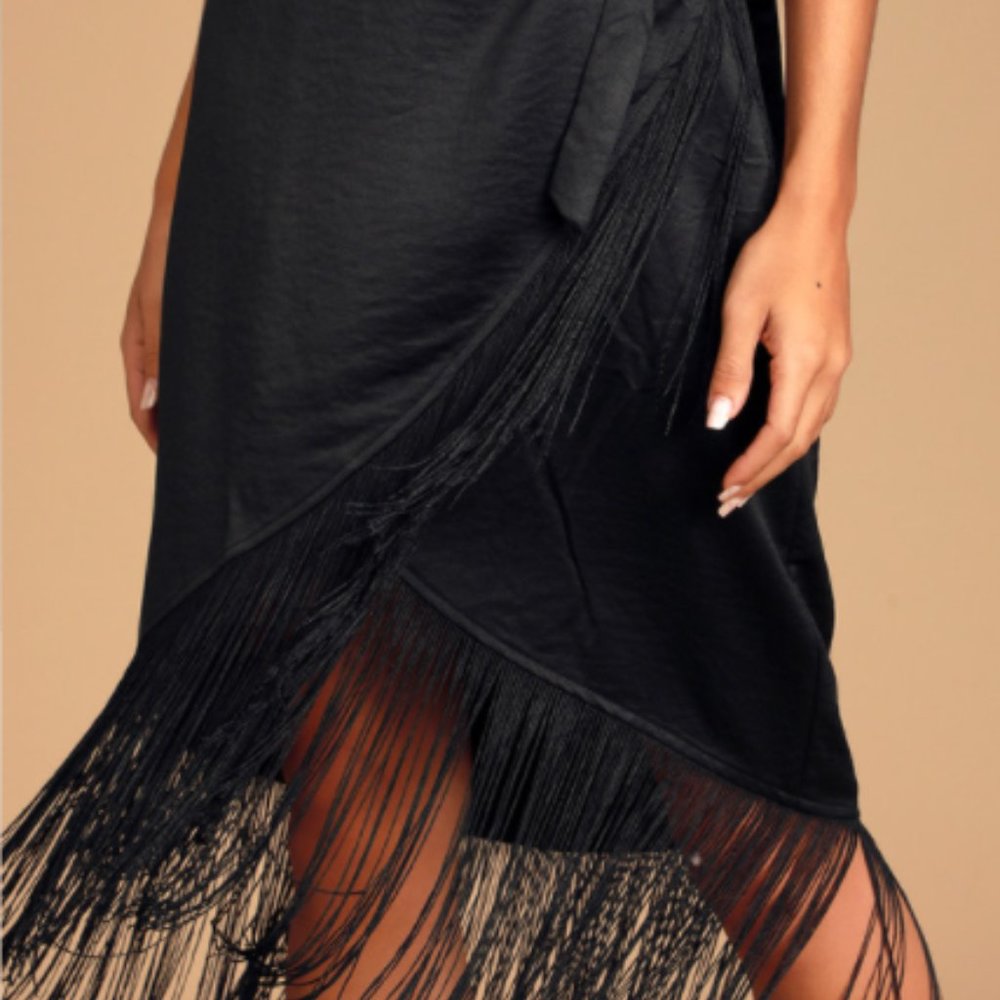 LuLu's Fringe Wrap Skirt